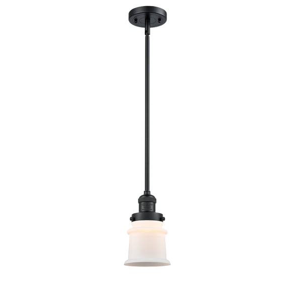 Innovations 201S-BK-G181S-LED Transitional One Light Mini Pendant from Franklin Restoration collection in Black finish,