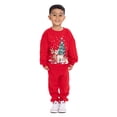 thumbnail image 2 of Rudolph Toddler Long Sleeve Graphic Crewneck with Matching Jogger Pant, 2 Piece Set, Sizes 12M-5T, 2 of 5