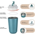 thumbnail image 3 of 12.6 oz Travel Coffee Mug Stainless Steel Vacuum Cup, Leak Proof Reusable Double Walled Coffee Tumbler for Iced and Hot Drinks Blue, 3 of 6