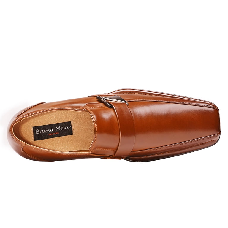 Bruno Marc Men's Giorgio Leather Lined Dress Loafers Shoes Wide Width