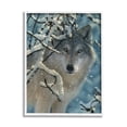thumbnail image 4 of Stupell Industries Wolf Behind Snowy Branches Winter Wild Forest Animal, 24 x 30, Design by Collin Bogle, 4 of 5
