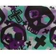 thumbnail image 4 of oneOone Rayon Teal Blue Fabric Skull Sewing Craft Projects Fabric Prints By Yard 56 Inch Wide, 4 of 4