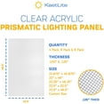 KastLite Clear Acrylic Prismatic Lighting Panel Heavy Duty 22.5" x