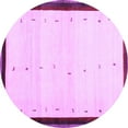 thumbnail image 1 of Ahgly Company Indoor Round Solid Purple Modern Area Rugs, 6' Round, 1 of 4