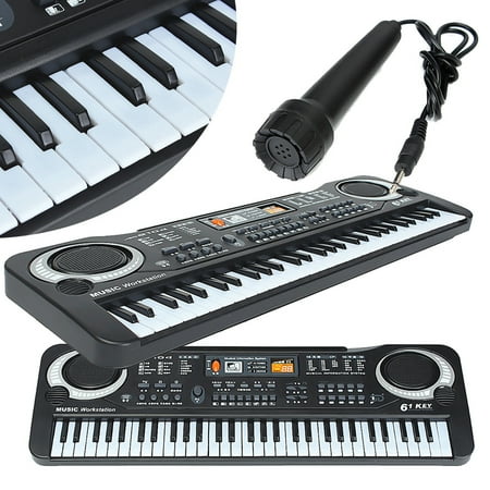 Board Piano - 54*17*5.5cm Black 61 Keys Music Electronic Keyboard Key Board Kids Gift Toy Electric Piano Organ