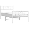 thumbnail image 5 of Bowery Hill Rectangular Powder-Coated Steel Twin Bed Frame in White, 5 of 14