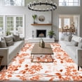 thumbnail image 3 of 5'x8' Area Rugs, Burnt Orange Botanical Indoor Outdoor Area Rug for Living Room Bedroom, Vintage Nature Flower Washable Bathroom Rugs Kitchen Floor Carpet Mats Home Decor Aesthetic, 3 of 8