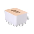 thumbnail image 5 of Caja de pañuelos Brillar cuadrada de madera soporte servilletas, 5 of 5