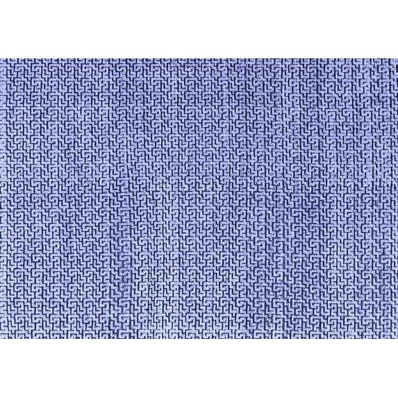 Ahgly Company Indoor Rectangle Abstract Blue Modern Area Rugs, 2' x 5'
