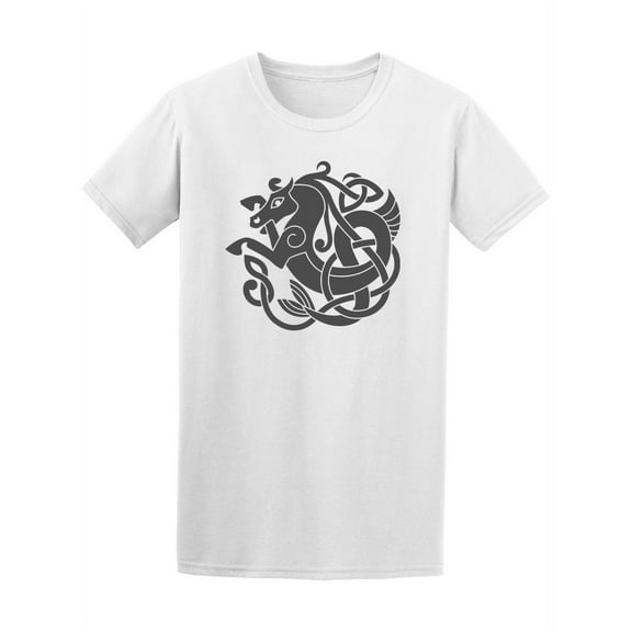 Ancient Celtic Sea Horse T-Shirt Men -Image by Shutterstock, Male Large