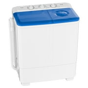 Auertech Portable Washing Machine, 20lbs Twin Tub Washer with Drain Pump Mini Compact Semi-Automatic Washer Spinner Combo