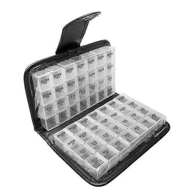 Pastillero de 14 días, organizador de viaje, contenedor para guardar pastillas y medicamentos, organizador diario de pastillas Vi s202412241763