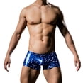 thumbnail image 4 of Hombres atractivos Look Bronzing Shorts Trunks - Azul, M Yuyangstore Ropa Interior Para Hombre, 4 of 7