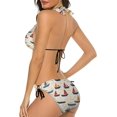 thumbnail image 3 of NICKSUN Women's Bikini Sets, Cute Print Two Piece Bathing Suits Sexy Halter Padded Bikini Swimsuits, 3 of 6