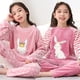 thumbnail image 2 of Ropa para niñas, conjunto de pijamas de lana de Navidad, franela para niños, ropa de dormir cálida de dibujos animados, ropa de casa para niños, invierno, otoño, primavera, adolescentes de 5 a 15 años, 2 of 4