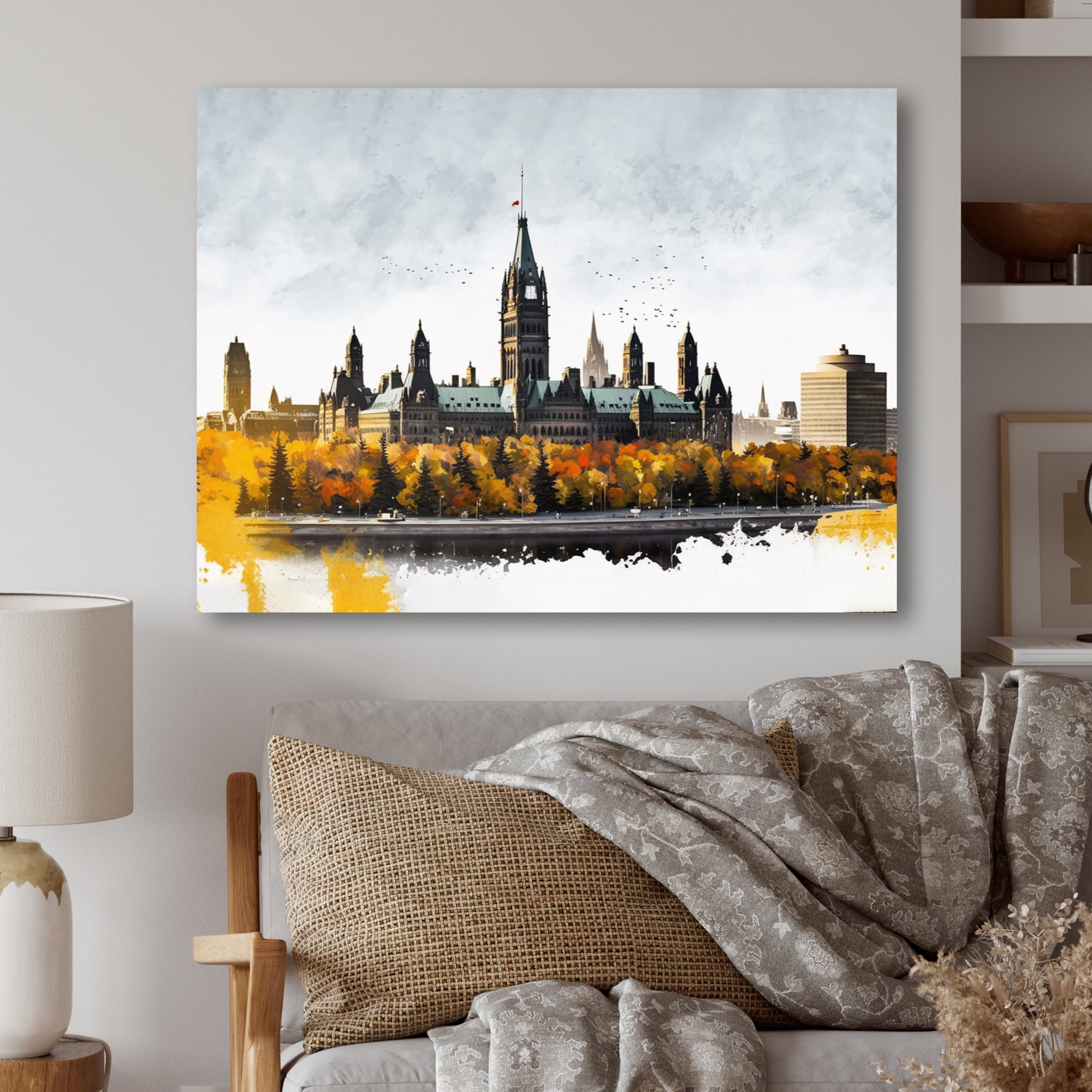 Designart Ottawa In The Fall I Canvas Wall Art