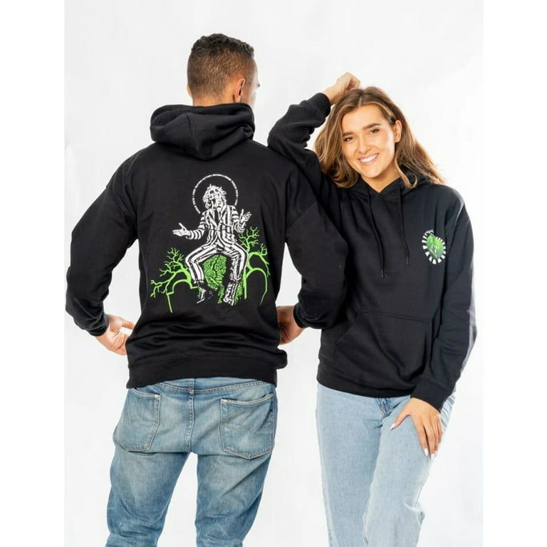 Beetlejuice Adult Unisex Black Front Back World Tour Hoodie