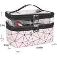 thumbnail image 3 of Toiletry Bag Double Layer Pink Cosmetic Bag Transparent Large Travel Makeup Bag Organizer Toiletry Bag for Men & Women, Premium Quality Toiletry Bags, 3 of 5