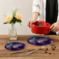 thumbnail image 6 of SKYSONIC Abstract Nebula Galaxy Trivet Round Hot Pads, Set of 2 Pot Holder Heat Resistant Trivets Cotton Thread Weave Mats for Kitchen Counter Hot Dishes Pot Teapot Table Decor, 6 of 7