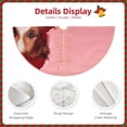 thumbnail image 3 of Daiia Puppy Peeking Through Pink Drawing Merry Christmas Tree Skirt , Xmas Large Lace-up Tree Skirt, Santa Snowflakes Rustic Home Decorations New Year Party Farmhouse Decor-48", 3 of 6