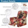 thumbnail image 4 of SCRAWLGOD Fall Decor Cat Maple Leaf Print Recliner Slipcovers 4 Pieces Lazyboy Recliner Chair Cover Stretch Reclining Chair Covers with Storage Pocket Furniture Protector Cover for Living Room, 4 of 7