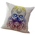 thumbnail image 3 of Funda de Cojín de para Funda de Almohada Sofá del Coche Casa ationation Cushion, 16.93x16.93Inches PAG shamjiam funda de cojín de almohada de cráneo, 3 of 6