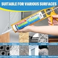 thumbnail image 6 of Silicone Caulk & Sealant Clear, 6 Pack - 100% Waterproof Silicone Sealant, Silicone Caulking for Kitchen and Bathroom, Toilet, Sink, Window ＆ Door Use, Shrink & Crack Proof (10.1 FL.OZ/300ml), 6 of 10