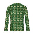 thumbnail image 4 of Blusas y camisas de manga larga con cuello redondo para hombre, blusa de poliéster con estampado navideño de otoño y manga larga para hombre., 4 of 5