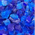 thumbnail image 2 of Cobalt & Blue  Purpose Premium & Fire Glass Rock 2-Pound 1/4"-1/2" inch - for Use in Fire Features, Aquariums, Apothecary, Jars, Vase, Potted Plants, Fire Bowls, Etc. (Eastern Sea), 2 of 4