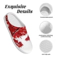 thumbnail image 5 of Lsque Red Maple Leaf Pattern Womens Comfort Cotton on Scuff With Memory Foam and Anti-skid Sole Slipper-46/47, 5 of 7