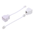 thumbnail image 1 of GHSDFBB 2 Pack Telehone Ethernet Telephone Cable Adapter,White RJ11 6P4C 1 Female to 2 Female Telephone Line Splitters, Telephone Landline Cable Connector and Separator,RJ11 Modular Adapter, 1 of 7