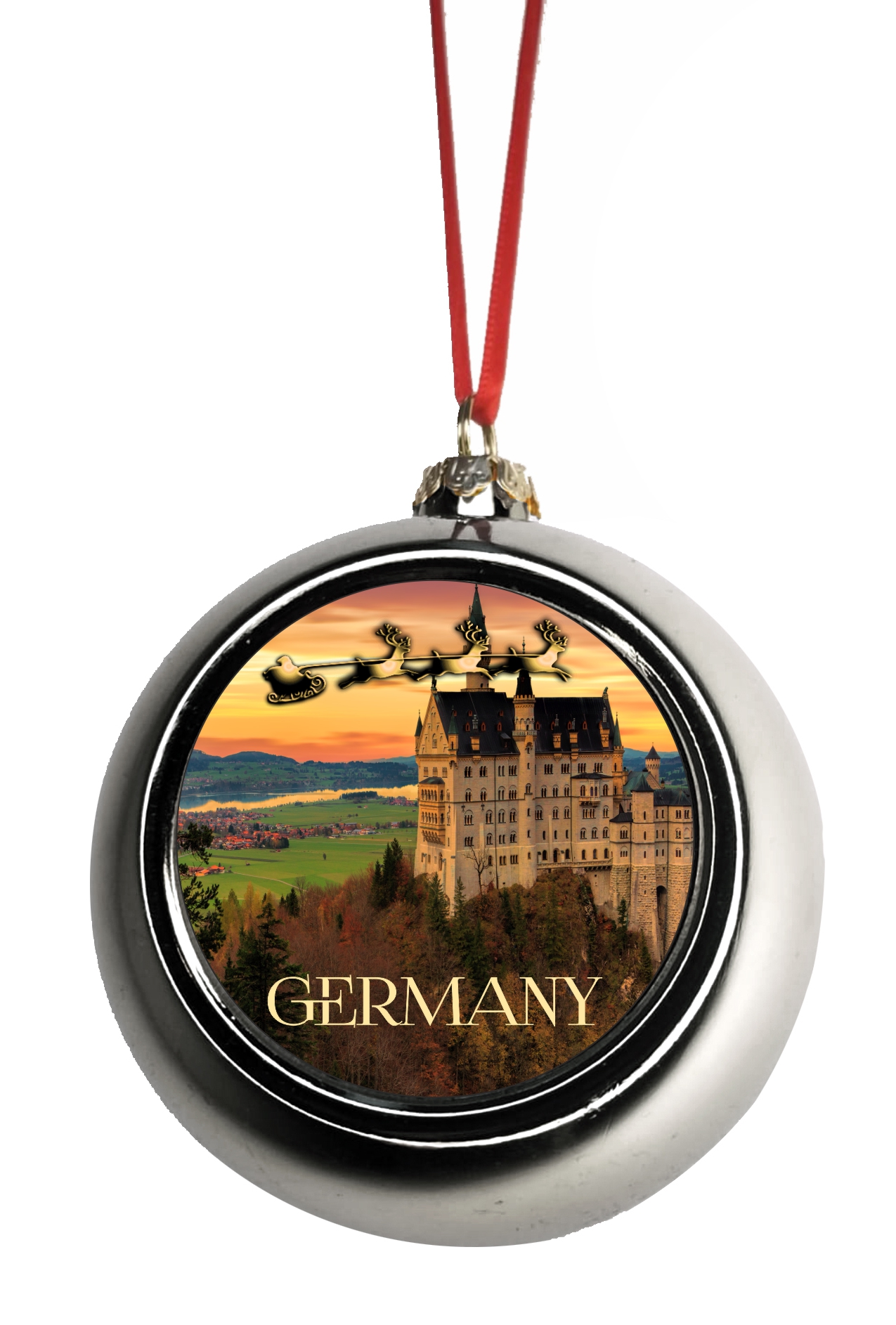 German Ornaments Neuschwanstein Castle Ornament Christmas Dรฉcor Silver Christmas Ornaments From Germany