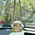 thumbnail image 4 of HLONK New Handmade Crochet Cute Three-dimensional Swing Small Animal Car Accessories Women Charm Bag Decoration Pendant Rearview Mirror Charm Decoration Indoor Decor Holiday Gift, 4 of 6