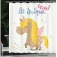 thumbnail image 4 of Ambesonne Unicorn Shower Curtain, Funny Words Vivid, 69"Wx84"L, Multicolor, 4 of 5