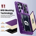 thumbnail image 4 of Funda GooseBox para Galaxy S25 Ultra, cartera, cámara RFID, color morado, 4 of 8