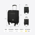 thumbnail image 3 of 15-Inch Carry On Luggage, Underseat Suitcase with Spinner Wheels, Multifunctional Pockets (Red), 3 of 6