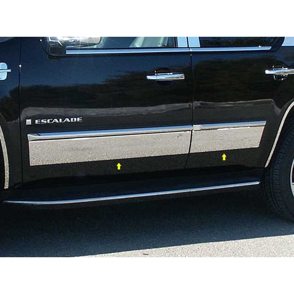 Stainless Rocker Panel Trim 4Pc Fits 2007-2014 Cadillac Escalade TH47255 QAA