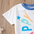 thumbnail image 4 of Toddler Boys Short Sleeve Cartoon Prints T Shirt Tops Shorts Child Kids Gentleman Outfits, 4 of 8