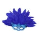 thumbnail image 5 of Máscara de plumas artificiales de media cara, accesorio de moda para fiesta de disfraces de cosplay Azul, 5 of 8