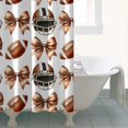 thumbnail image 4 of Football Helmets with Bows Pattern Shower Curtain 36"x72" ,Bathroom Decorative Shower Curtains Set with 12 Hooks,Modern Waterproof Washable Shower Curtain, 4 of 6