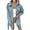 Light Blue, variant on IROINNID Women's Blouson Jacket Long Sleeve Solid Color Turndown Lapel Outwear, Casual Woolen Button Cardigan with Lapel and Pocket Jacket