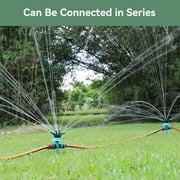 Pihode Irrigation sprinkler with 12 Adjustable Spray Nozzles, Automatic Garden Lawn Sprinkler Irrigation Grass Water Sprinkler System