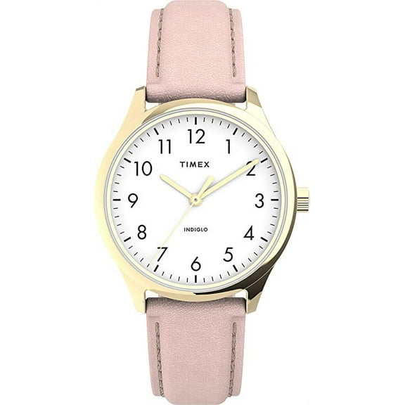 Timex TW2V25200 Women's Easy Reader Pink Leather Watch