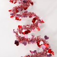 thumbnail image 3 of 1 Strings Total Valentines Heart accents Red Tinsel Garland Decorations, 3 of 4
