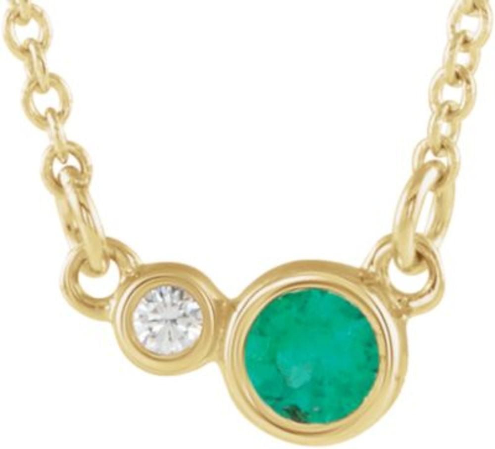 14K Yellow 1/8 CTW Diamond Necklace in 14k Yellow Gold - Walmart.com