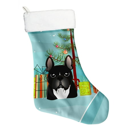 Bulldog Christmas Stocking - Christmas Tree and French Bulldog Christmas Stocking