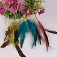 sunsanly Feather Hair Pin Colorful Leather Long Tassel Hair Clip Easy