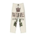 thumbnail image 4 of Daiia Men'S Wine Pants,Bottoms Sleep Lounge,Pajama Pants,Pj Bottoms Drawstring And Pockets-Xx-Large, 4 of 9