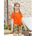 thumbnail image 4 of Arshiner Girls 2 Piece Outfits Summer Clothes Short Sleeve Tops and Paperbag Waist Shorts Set Cute Outfits, 4 of 6