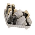 thumbnail image 3 of Organisateur de Maquillage de Vanité Portable, Organisateur en Plastique Incassable avec Design Rayé et Fond Antidérapant, Plusieurs Compartiments pour les Rouges à Lèvres, Bijoux, Petits Essentiels, 3 of 8
